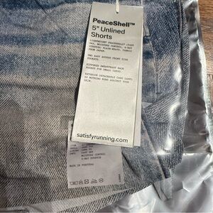 Satisfy Running Peaceshell Digital Denim Shorts - Medium - New